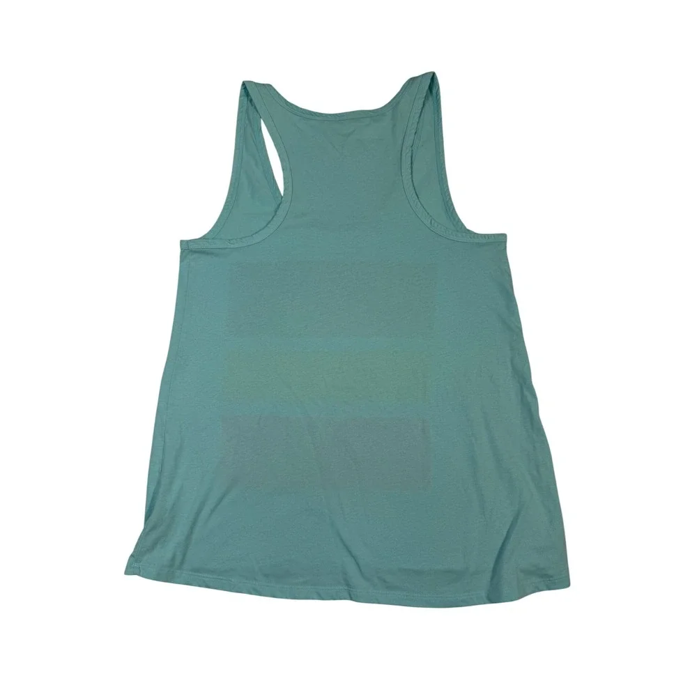American Eagle Venice Beach Graphic Tank Top Teal Mens Large Racerback